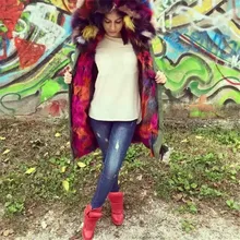 Модный черный/темно-зеленый/камуфляжная ткань Меховые пальто мульти с подкладкой из искусственного меха; натуральным лисьим мехом меховой капюшон, воротник с мехом, куртка-парка mr мех для девушек