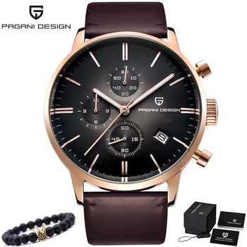 

PAGANI DESIGN Original Luxury Brand Waterproof Genuine Leather Watch fashion Sport Military Quartz Watch Relogio Masculino 2020