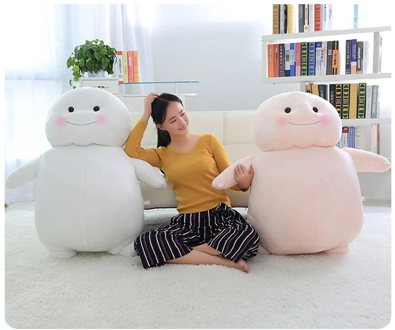  Dorimytrader Big Soft Lovely Smiling White Bear Plush Toy Cuddly Stuffed Pop Fashion Fat Dolls Pillow 100cm 39inch 3 Colors DY61968(6)