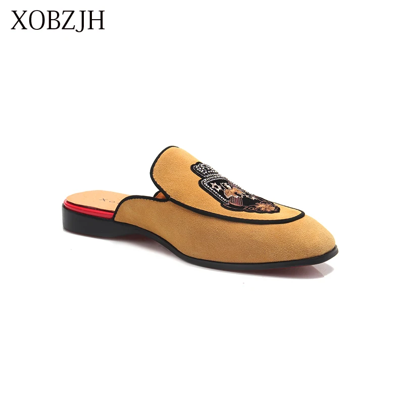 XOBZJH/Новинка года; Мужская обувь ручной работы для отдыха; Мужская Летняя обувь для вечеринок; мужские желтые кожаные лоферы на плоской подошве; размеры обуви