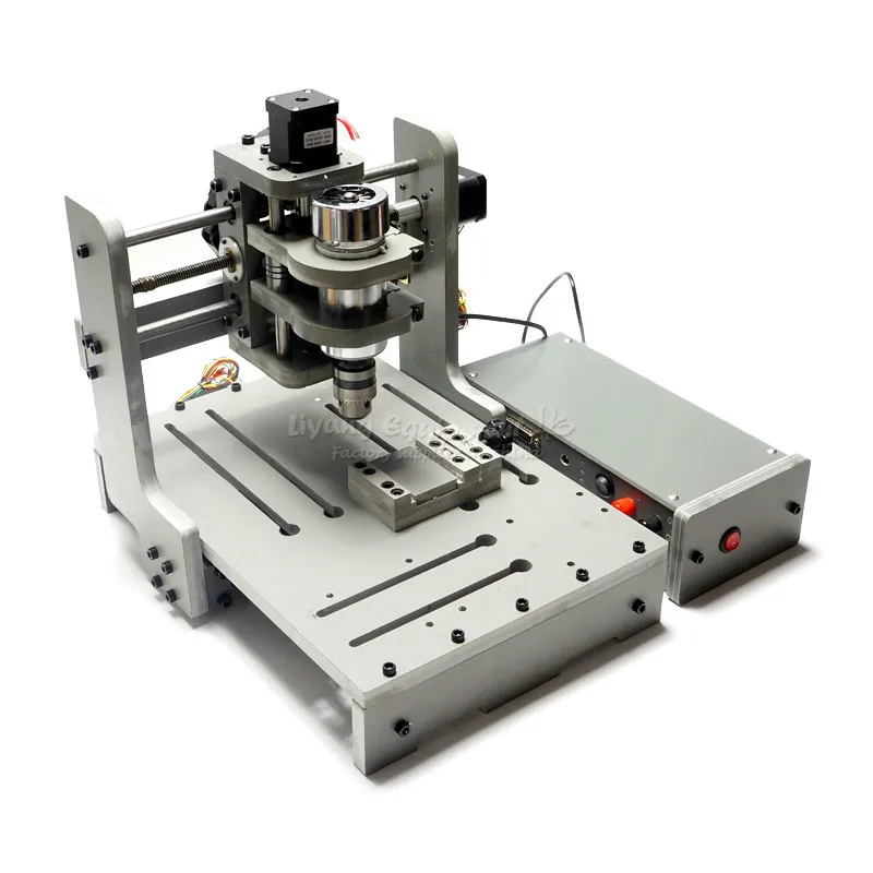 DIY Мини 3 4 оси CNC маршрутизатор машина с 300 Вт древесины токарный станок параллельный порт лазерной гравировки