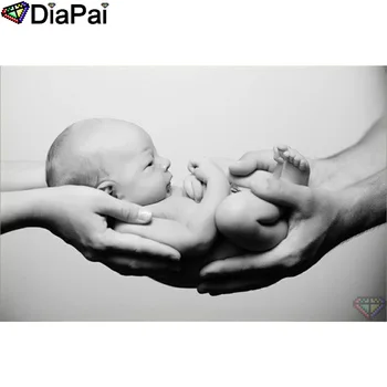 

DIAPAI 100% Full Square/Round Drill 5D DIY Diamond Painting "Child baby" Diamond Embroidery Cross Stitch 3D Decor A20104