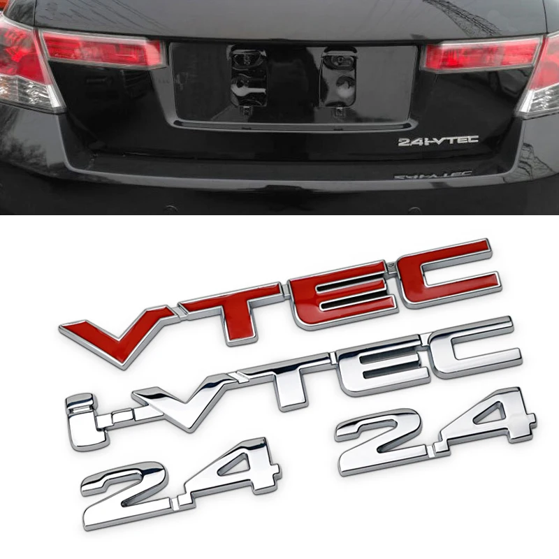 Металлическая наклейка авто для Honda 2 4 VTEC I-VTEC Accord NSX CRV Jade Jazz Fit Odyssey штрих HRV задний