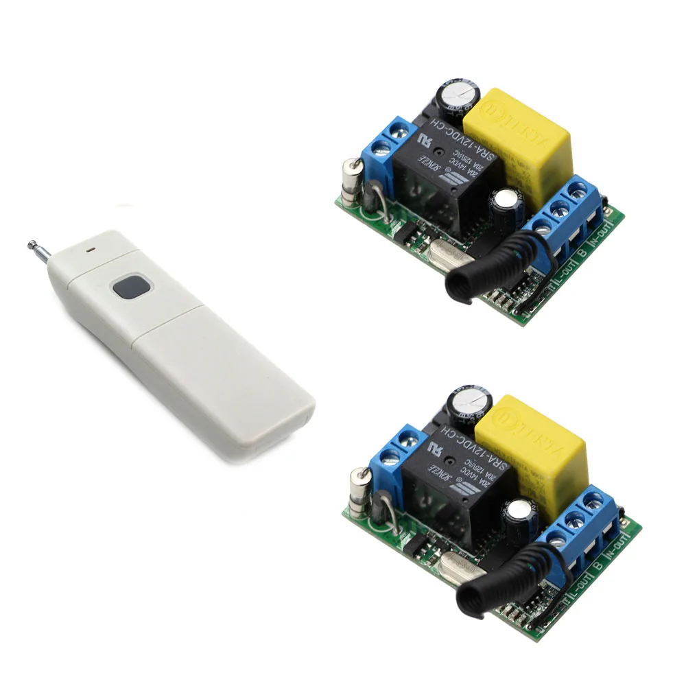 

New 1000M Long Range AC220V 1CH Radio Controller RF Remote Switch System Transmitter With Receiver Wireless Remote for Switch