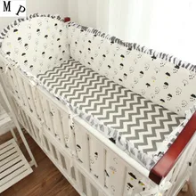 Промо-акция! 5 шт мультфильм шпаргалки для младенцев детская кроватка постельное белье-бампер(4 бампера+ лист