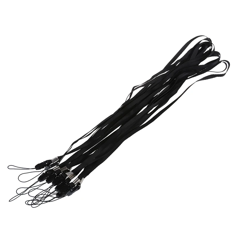 10x Black Lanyard Neck Strap for ID Pass Card Tags Phones Camera MP3 Holder | Мобильные телефоны и аксессуары