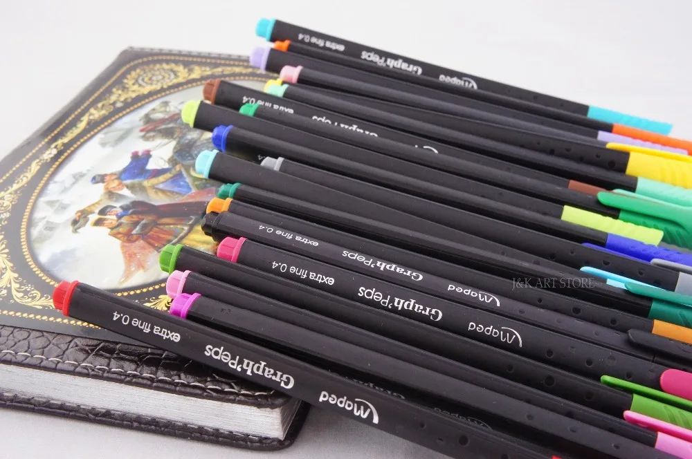 Maped Graph Peps 20 Assorted Coloured Fineliners 0.4mm Fine Point
