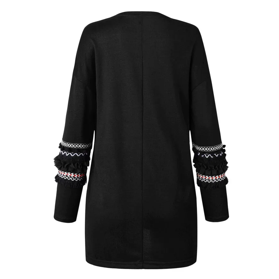 Gladiolus Fashion 2018 Autumn Winter Sweater Women Long Sleeve Double Pocket Patchwork Long Knitted Cardigan Women Sweater Coats (17)