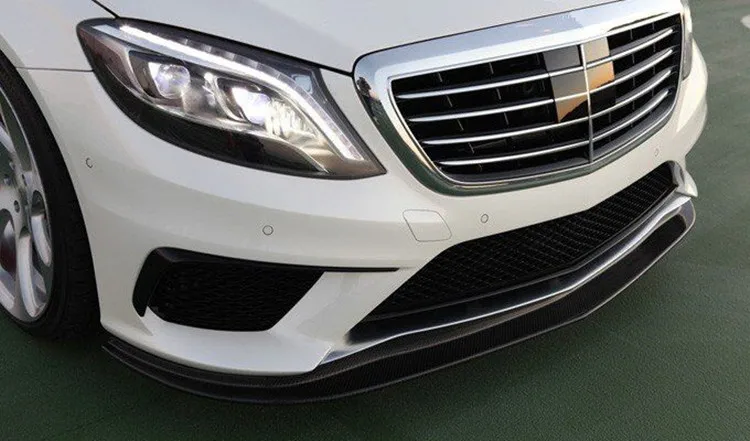 Benz S63 carbon fiber front lip and rear diffuser Kohlenstoff style fit for MB S-class W222 S63 S65 2014year ~  (5)