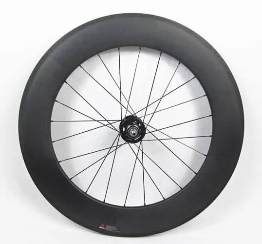 Perfect Fatory Cheap Carbon Fixed Gear Track Wheel 88MM Clincher or Tubular Wheels Carbon Track and Field Bicycle Wheel 1