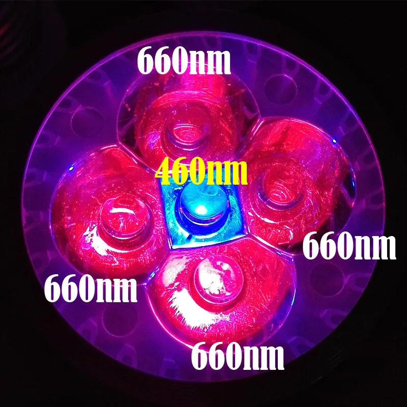 Светодиодный светильник для выращивания, полный спектр, гидропонный садовый парник и тент для выращивания, красный(660nm) IR(730nm - Испускаемый цвет: 4Red 1Blue