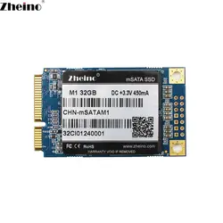 Zheino мини SATA M1 mSATA3 32 GB SSD SATA3 Internal Solid State Drive 2D MLC флэш-устройства хранения жесткий диск для ноутбук мини-ПК