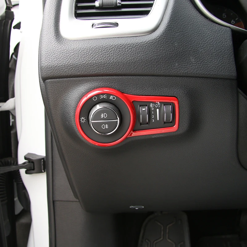 SHINEKA аксессуары для салона автомобиля Стайлинг фар кнопка включения декоративная отделка кольцо подходит для Jeep Compass