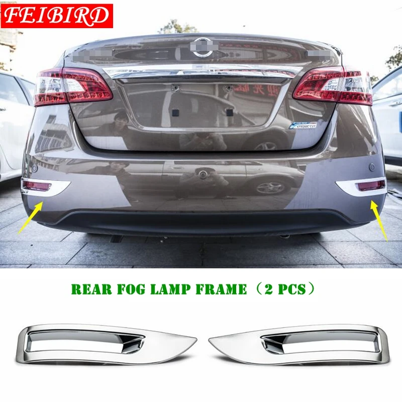 Аксессуары для Nissan Sylphy Pulsar B17 Sedan Sentra 2012 2013 2014 ABS передний + задний противотуманный