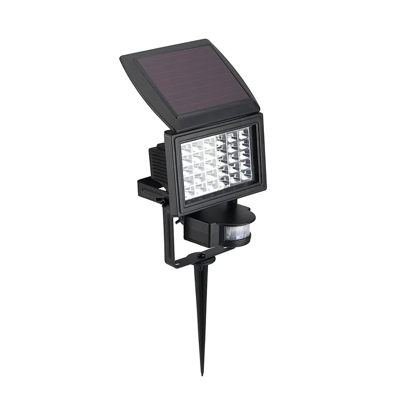 Multifunction PIR Motion Sensor LED Floodlight with Ground Spike Solar Powered Door Path Lawn Lamp Garden