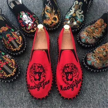 

Spring Fashion Flats Shoes Espadrilles Loafers Light Hard-Wearing Rubber Canvas Embroider Shoes 2019 Man Women Canvas Harajuku
