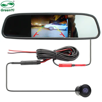 

HD 4.3" TFT LCD Car Mirror Monitor With Rear View Camera Video Parking Assistance . Installation Easier Connect Reversing Light