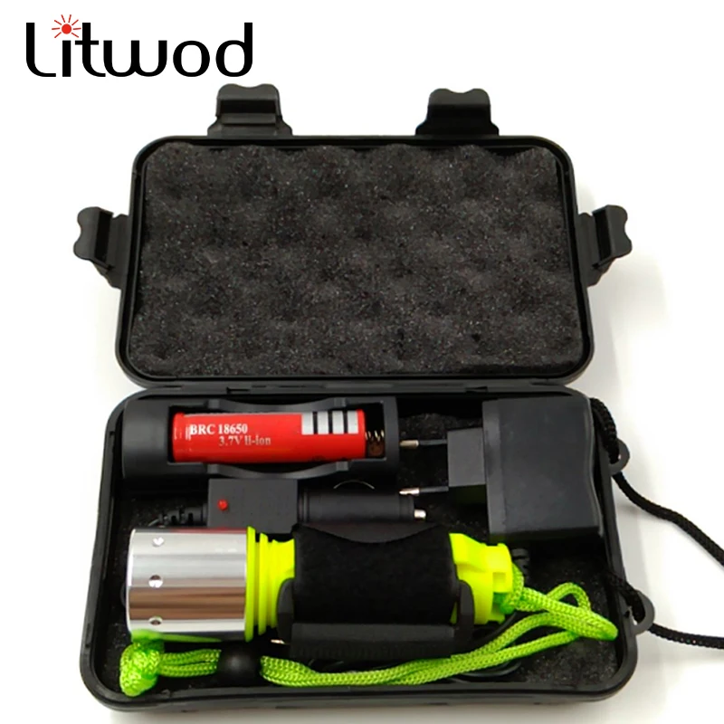 Koop Z20 Nieuwe LED zaklamp 2000LM CREE T6 LED Waterdichte onderwater scuba Dive Duiken Zaklamp Torch light lamp voor duiken licht