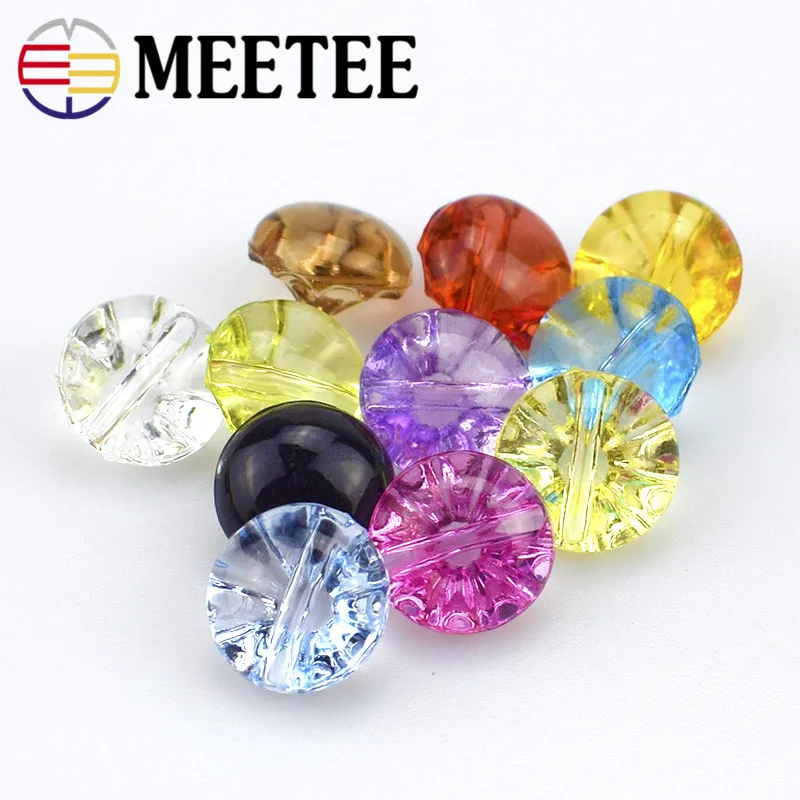 30pcs Shirt Button Wholesale Crystal Candy Transparent Flower Buttons Children 12mm Colorful C4-8 | Дом и сад