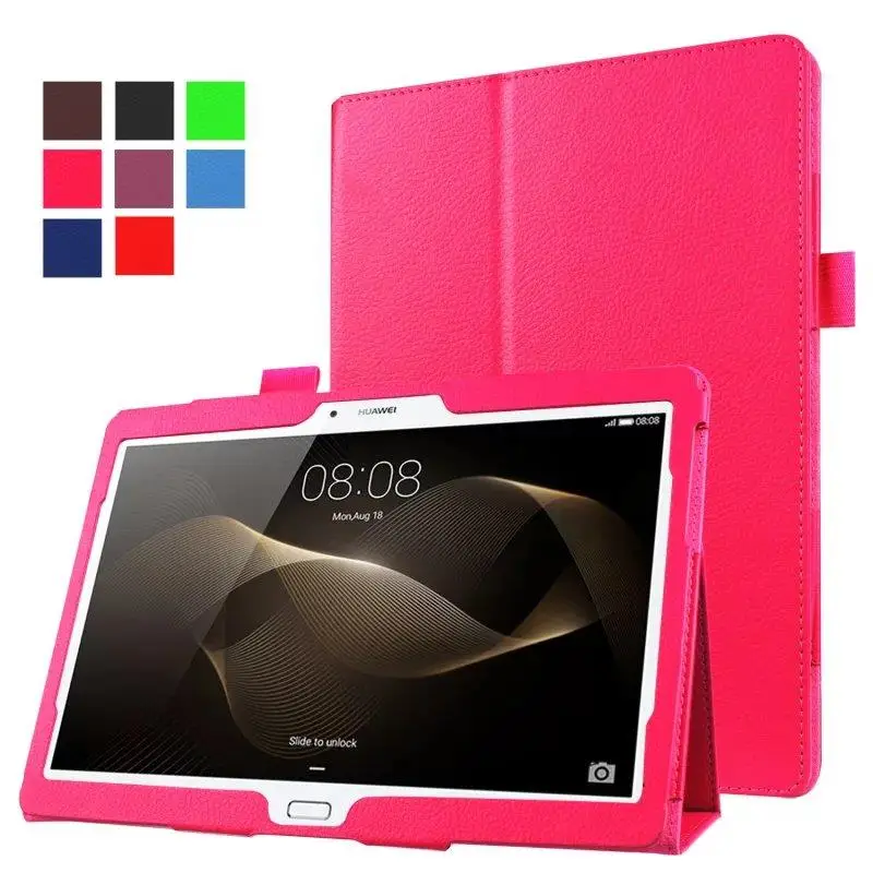 

Litchi Pattern PU Leather Cover Tablet Case For For Huawei MediaPad M5 Lite 10.1 BAH2-W19 L09 Tablet LCD Screen Protector