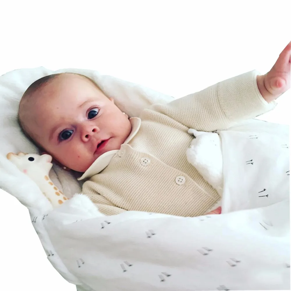 Смешанный хлопок спальный мешок ребенка как Одеяло зима как конверт для новорожденного кокон Обёрточная бумага sleepsack детские Спальные мешки