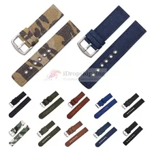 12 Color Heavy Duty Nylon Watchband NATO ZULU Strap 16mm 18mm 20mm 22mm 24mm Striped Rainbow Canvas Replacement Watch Band