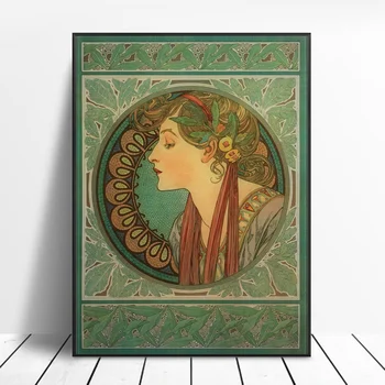 

Alphonse Mucha Canvas Painting Art Print Poster Picture Wall Modern Minimalist Bedroom Living Room Decoration