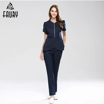 

New Nurse Doctor Uniform Medical Srub Sets Hospital Dentists Surgical Clothing Lab Gowns Beauty Salon Spa Suit Top+Pants