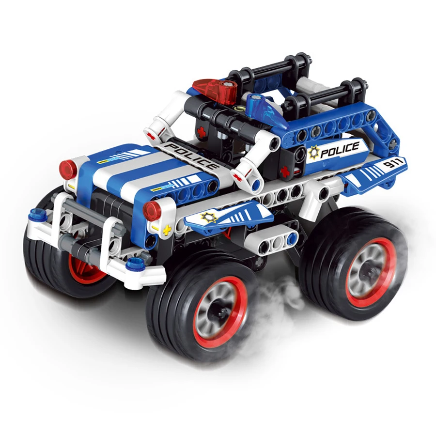 

Technology portfolio police Interception vehicle blocks toy building blocks 184 pcs bricks toys gift  for children