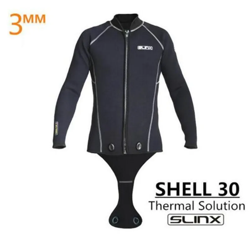 SLINX Men Wetsuit Diving Suit 3mm Diving Suit Top Swim Jacket Long Sleeve for Snorkeling