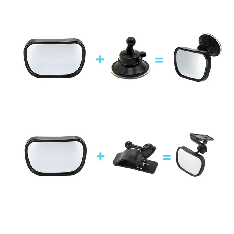 Rearview Mirror Vexverm Mini Safety Car Back Seat Baby View Adjustable 2 in 1 Rear Convex for Kids Monitor