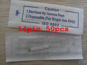 

14 pin 50 piece Hot selling rotary machine tattoo permanent microblading blade Hand Piece Micro Needle blades