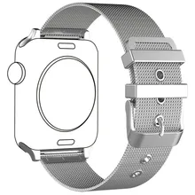 Silver Milanese Loop Watch Strap for Apple Watch 42mm 38mm Band iWatch 3 2 1 Metal Buckle Replacement Bracelet Strap Wristband