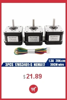 Openbuilds 17hs3401 nema17 motor deslizante mini v-slot