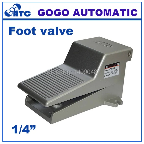 

GOGO 5 way pneumatic air pvc foot valve 1/4 inch BSP 4F210-08 Manual plastic control valve 4F210-08L with lock