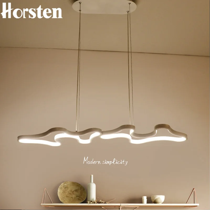 

Nordic Creative LED Pendant Lighting Modern Minimalism Aluminum L90cm Hanging Light For Living Room Bedroom Bar Restaurant