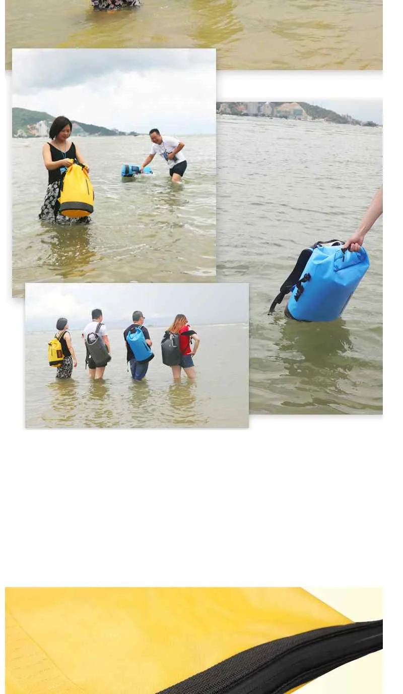 Водонепроницаемая водонепроницаемая сумка мешок сумка для воды каноэ Пешие прогулки/Кемпинг/водонепроницаемый плавательный мешок