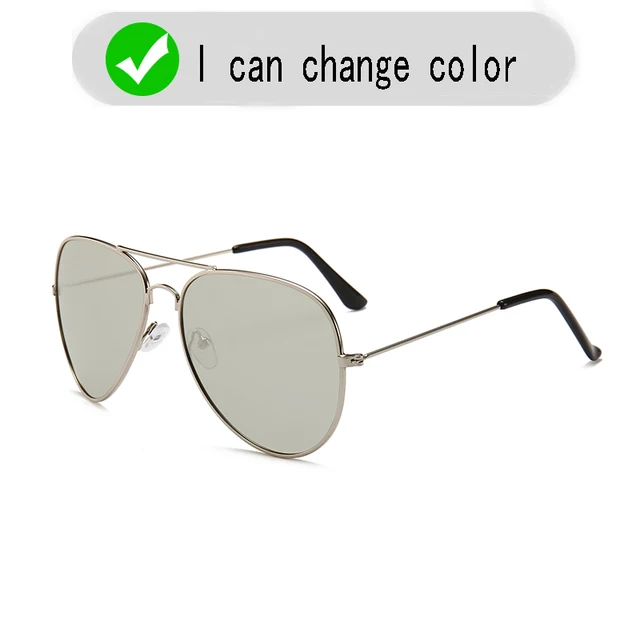 Intelligent color changing polarized glasses day night men's