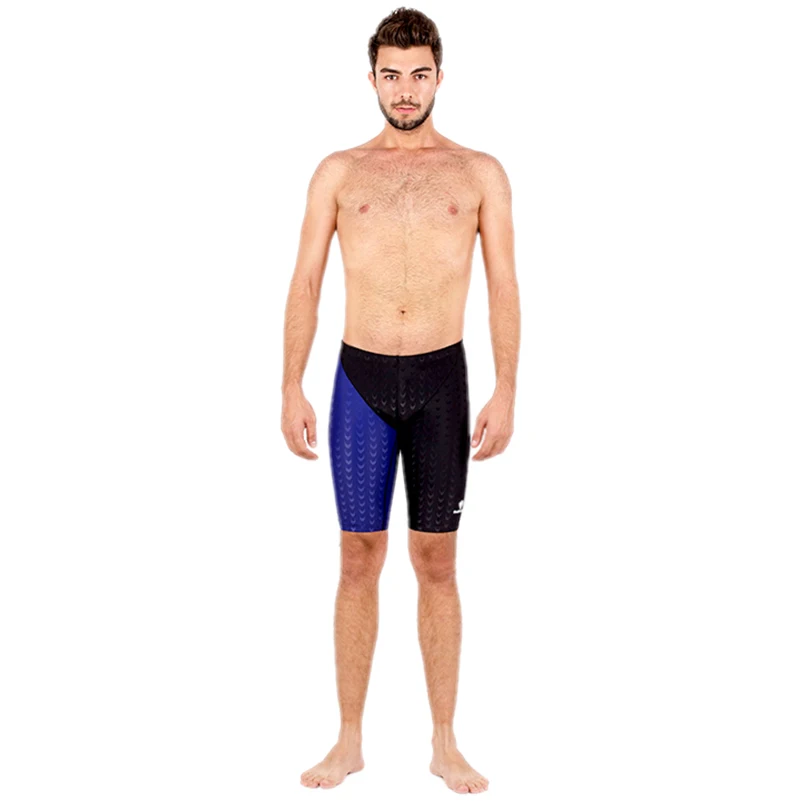 HXBY Professional Men Patchwork Swimming Trunks Male Nylon Training