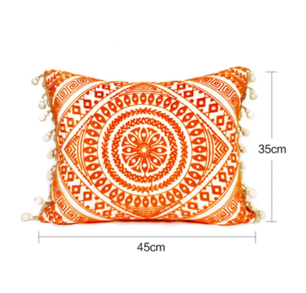 Экзотические этнические наволочки для подушек ручной работы с вышивкой, роскошные наволочки для подушек, декоративные подушки в богемном стиле Almofada - Цвет: Design 6
