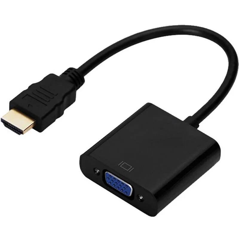 1080P HDMI штекер к VGA Женский видеокабель для HD TV PC черные кабели Set27|Кабели VGA| |