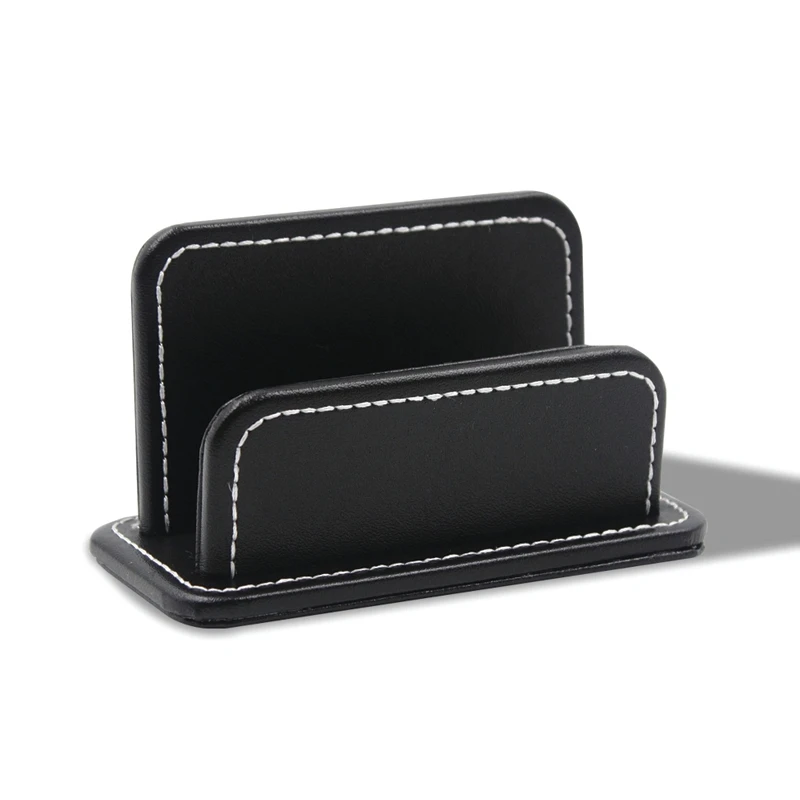

2 Blocks Office Stationery Leather Name Card Holder Black Stationery Bussiness Card Holder Name Cards Uesd Office Home