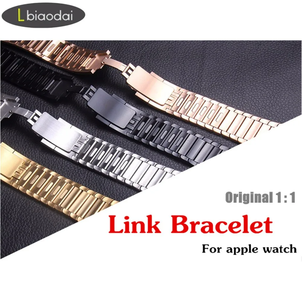 

Link Bracelet Strap for apple watch 4 band 44mm 40mm iwatch band 42mm 38mm 1:1 316L Stainless Steel Watchband series 4/3/2/1