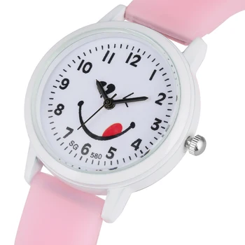 

Kids Watch Cute Candy Color Quartz Watch Interesting Tongue Expression Pattern Dial Watch Fluorescent Silicone Strap Girls Clock