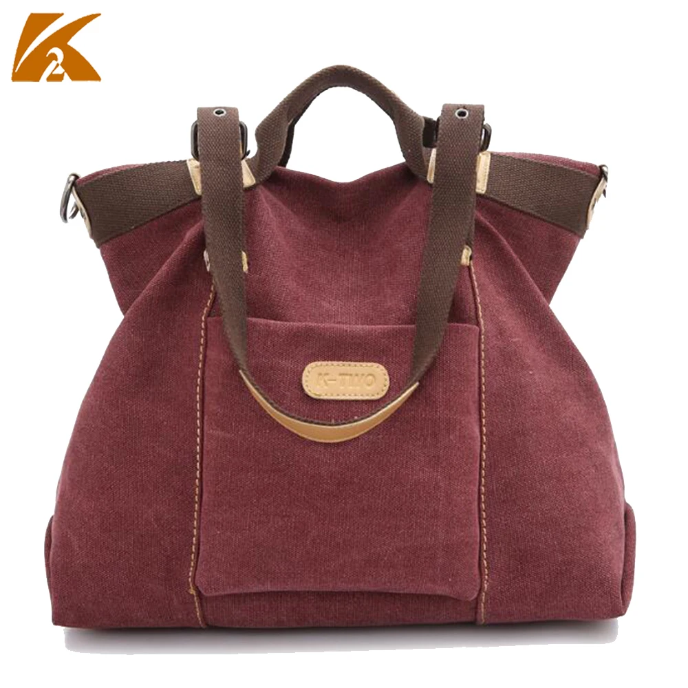 

K-TWO 2017 large capacity handbags women handbags casual canvas messenger bags female totes phone keeper crossbody bolsasA996