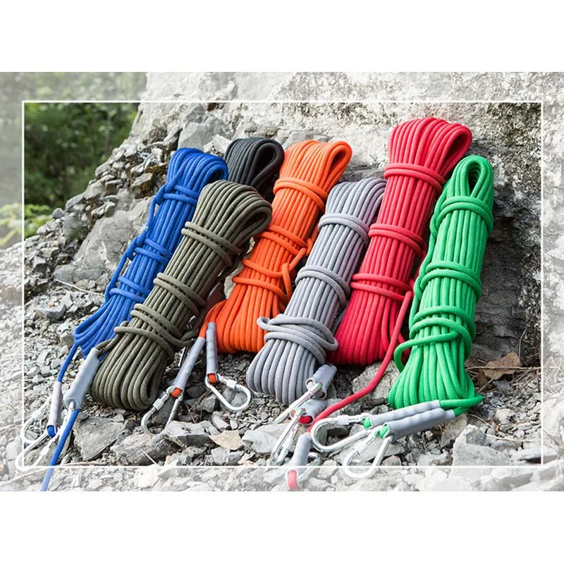 Accessory Climbing rope Cord Sling Hiking 800kg Safety Rescue Static Auxiliary Polypropylene With 2 carabiners