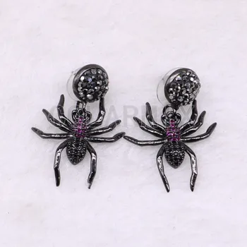 

5 pairs insect ants earrings spider mix colors High quality Gift for lady insect earrings colorful jewelry Earrings 3781