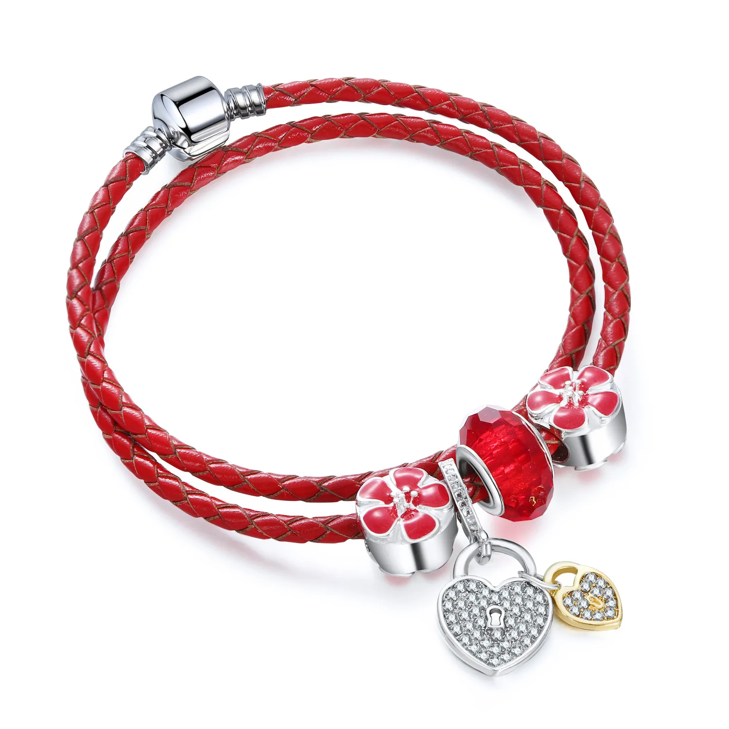 Браслет pandora для женщин античный серебристый с цепочкой из кожи|bracelets for|bracelets for