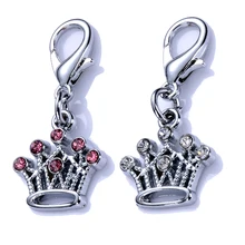 Подвеска кулон для собак ошейник аксессуары со стразами брелок Pet Tag ошейник подвески со стразами Подвески Ювелирные изделия застежкой омар Подвески зоотоваров разноцветные