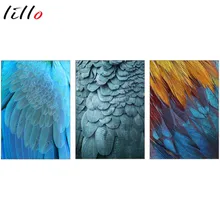 

Modern blue feather color personality home decoration painting explosions living room mural Modern minimalist abstract artistic